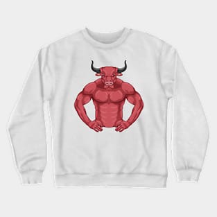 Bull as Bodybuilder extreme Crewneck Sweatshirt